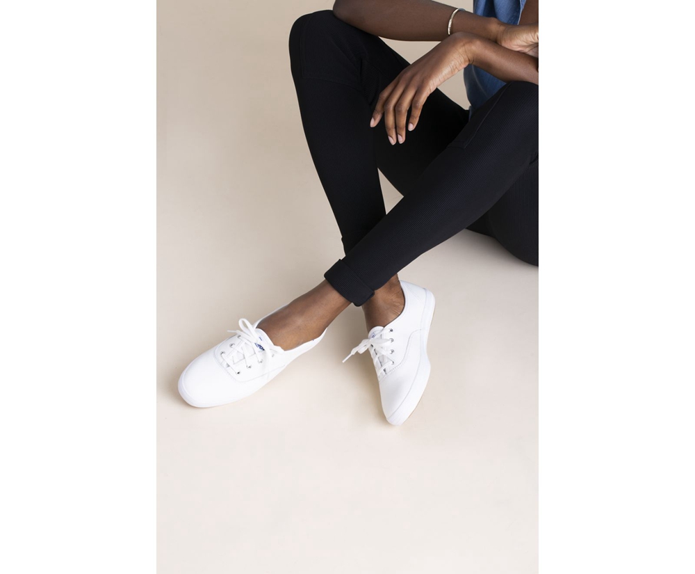 Tenis Keds Mujer Blancos - Champion Originals Cuero - 8160-BDLIJ